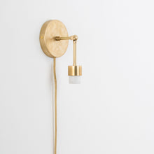 Load image into Gallery viewer, Plug-In Hinge Shade Ready Solo Sconce