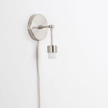 Load image into Gallery viewer, Plug-In Hinge Shade Ready Solo Sconce
